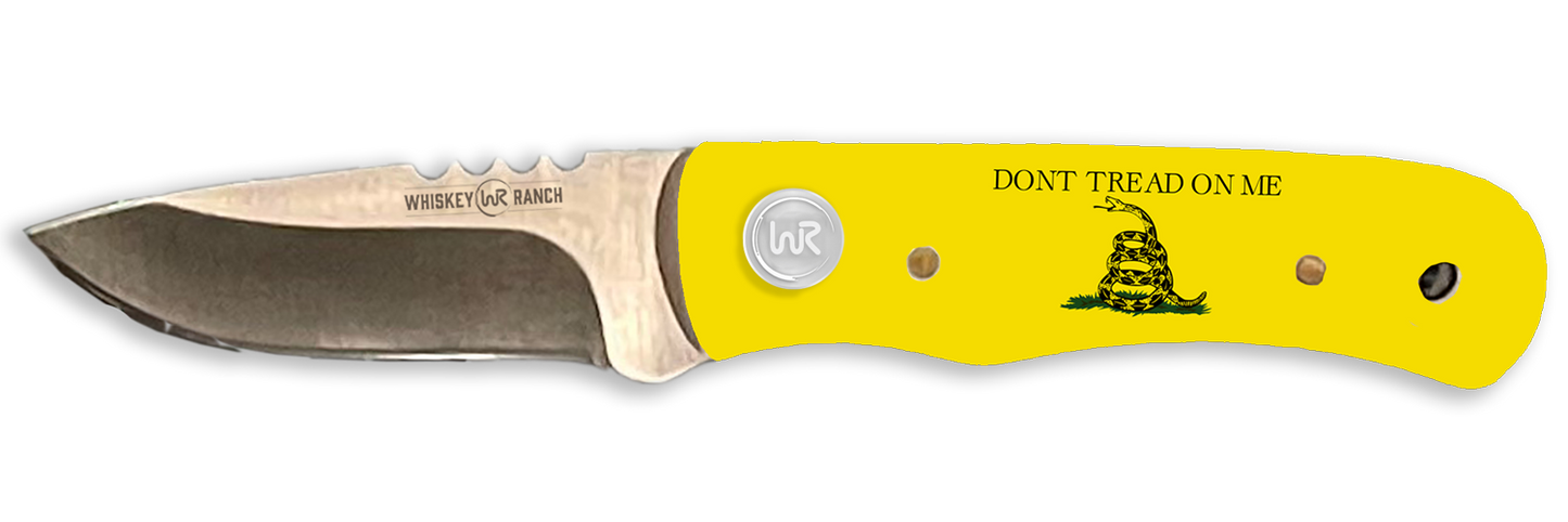 Whiskey Bent Don't Tread On Me Skinner Knife
