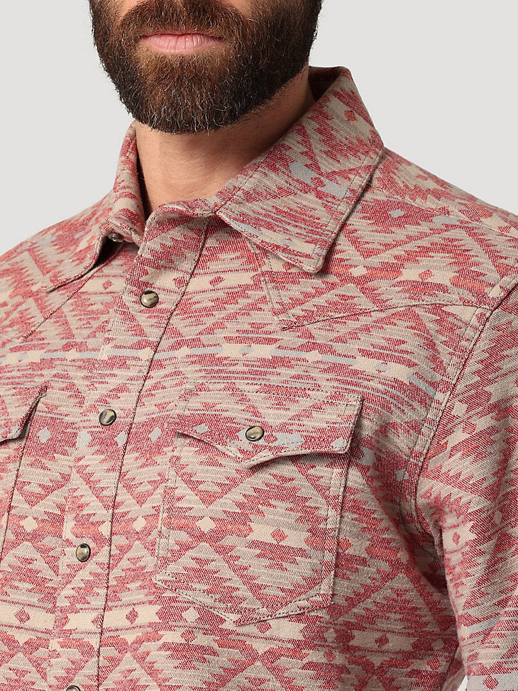 Men's Wrangler Retro® Premium Jacquard Snap Shirt Jacket