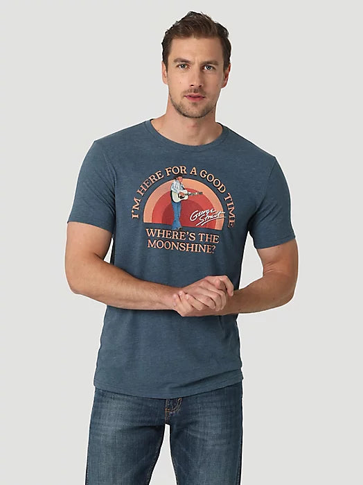 Wrangler George Strait Moonshine T-Shirt In Navy