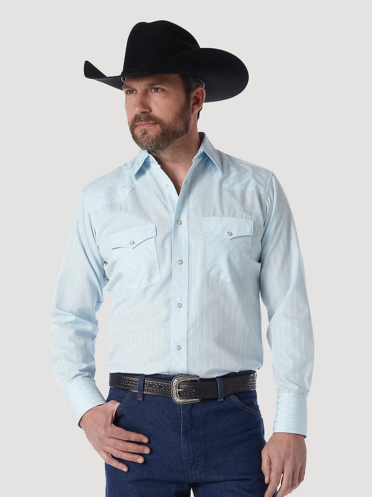 Premium Performance Advanced Comfort Cowboy Cut® Long Sleeve Spread Collar  Solid Shirt in Cement