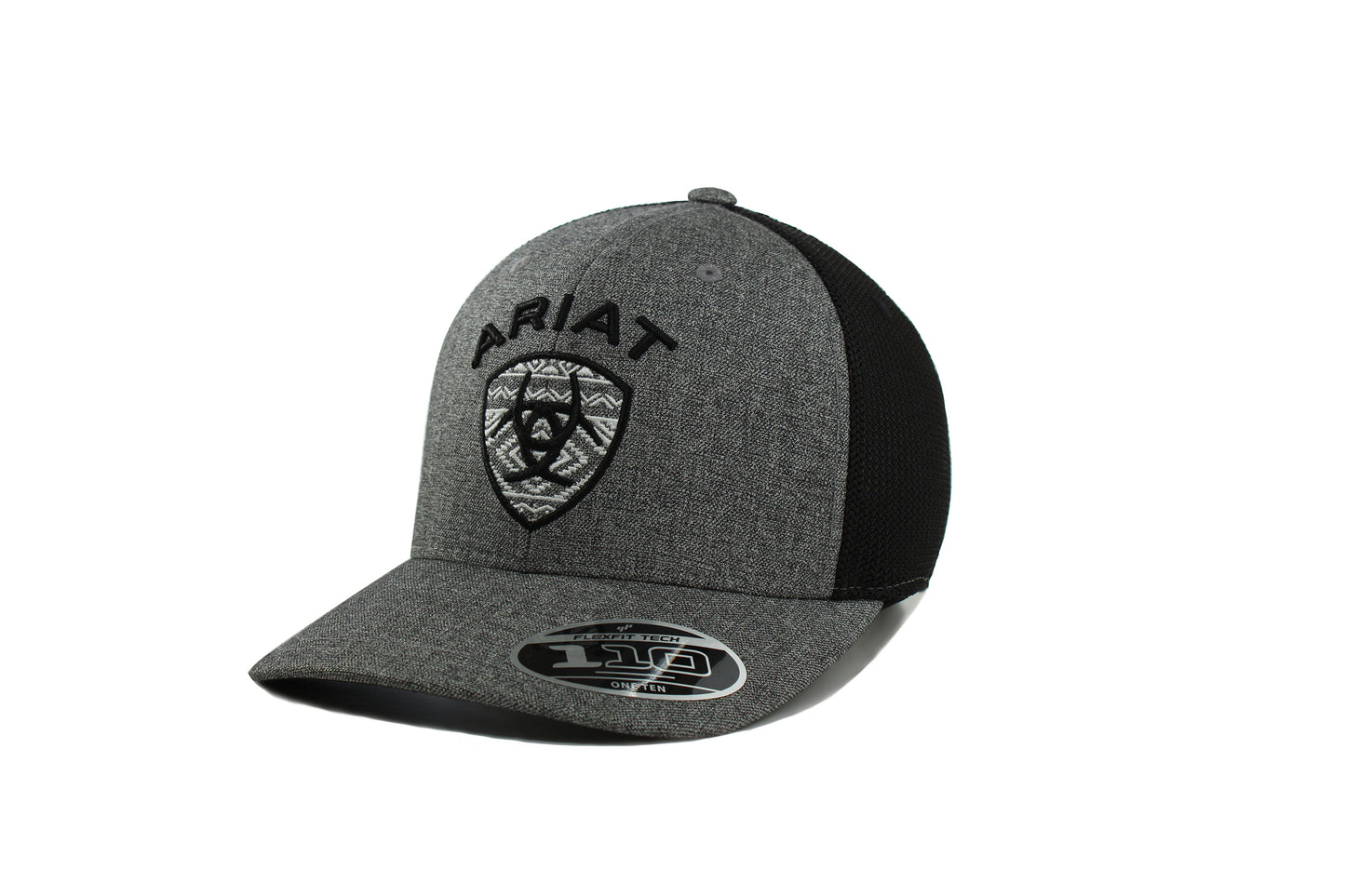 Ariat Flexfit Aztec Snapback Logo Hat Grey