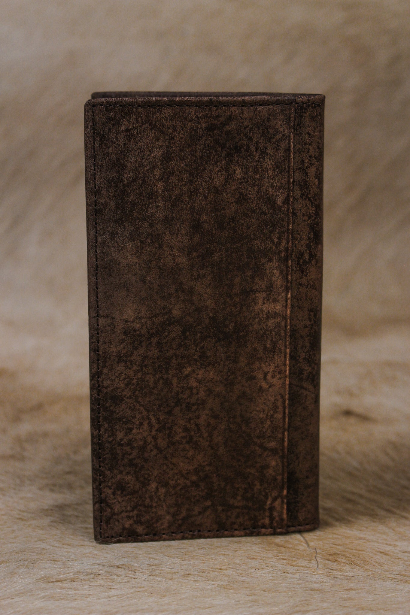 3D Rodeo Floral Basketweave Brown Wallet