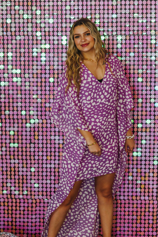 Feeling Bright Orchid Ivy Spotted Dress