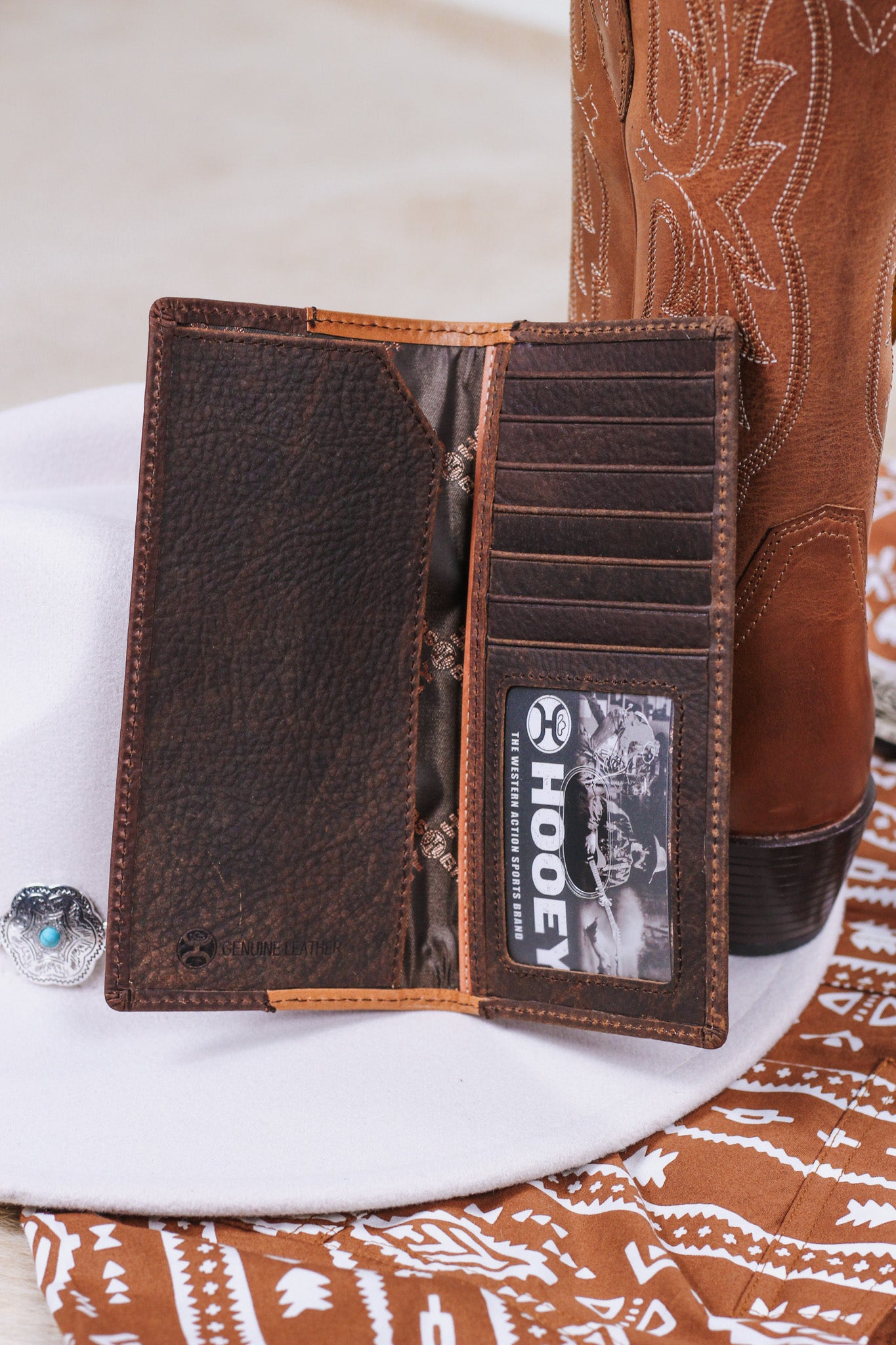 Grayson Rodeo Hooey Wallet Brown/Tan