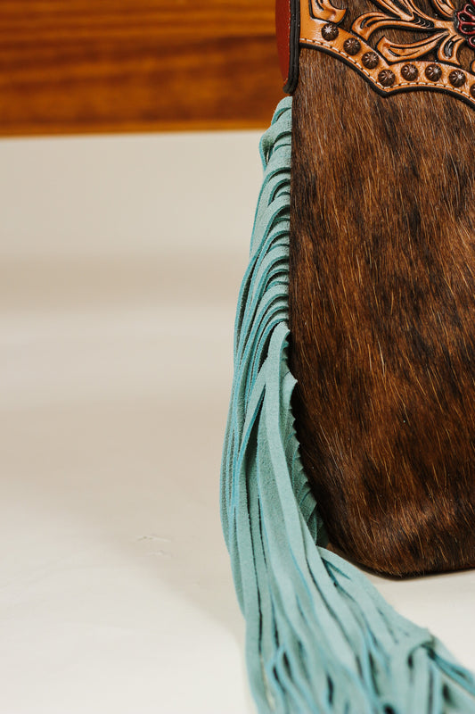 Ariat Lorelei Tan Calf Hair Crossbody Bag