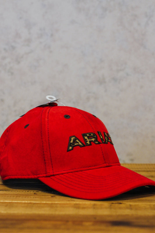 Ariat Leopard Logo Red Hat