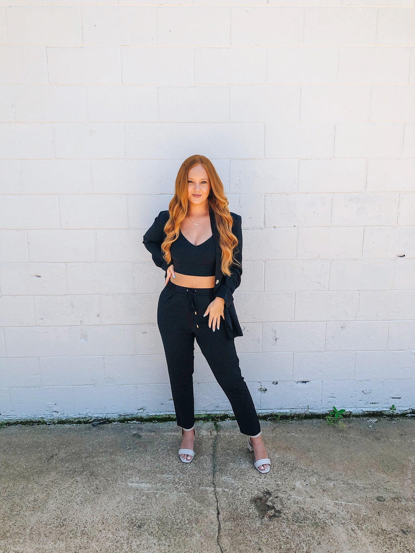 Barbie Girl Black Crop Tank Top