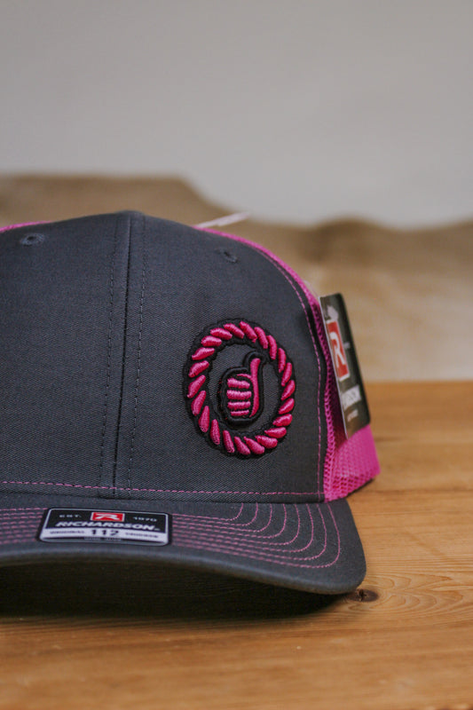 Dally Pink Grey Mens Hat