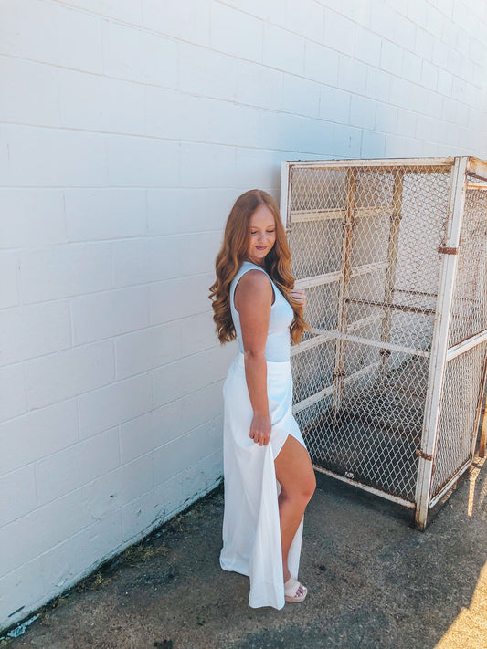 Head In The Clouds Off White Dress Pants