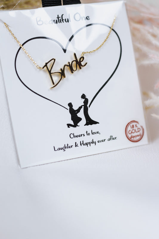 18K Gold Bride 16"-18" Necklace