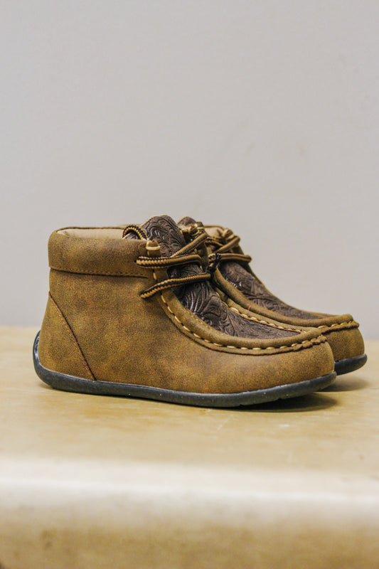 Kids Brown M&F Western Shoe