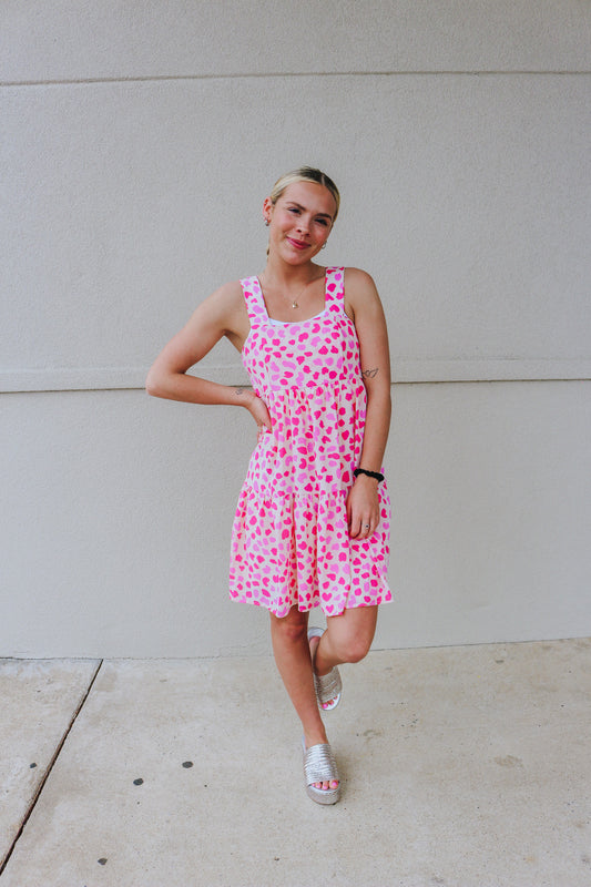 Millie Candy Hearts Pink Dress