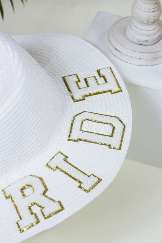 Bride Patch White Fedora Hat