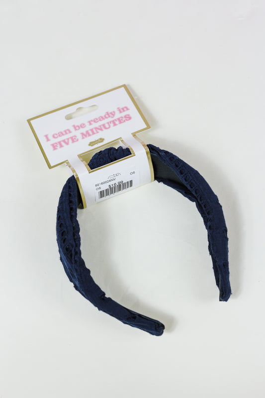 Navy Blue Knotted Headband