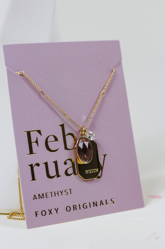 February Birthstone Necklace
