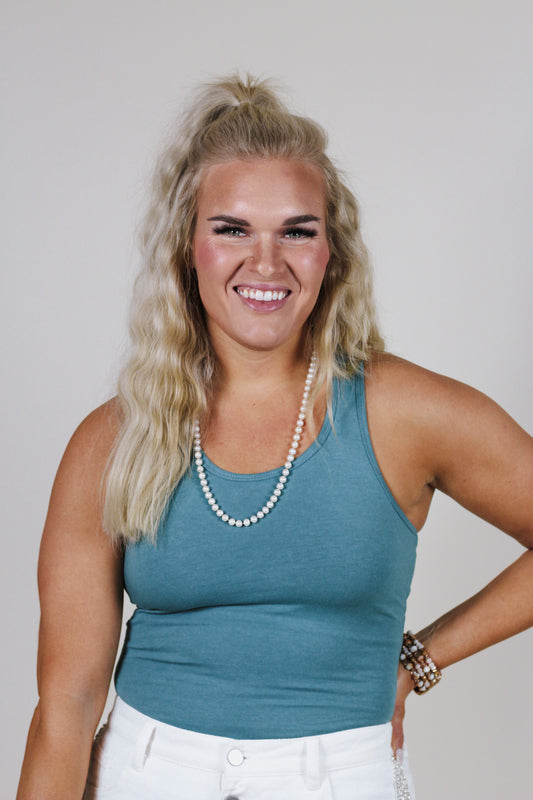 Waiting For You Dusty Teal Bodysuit