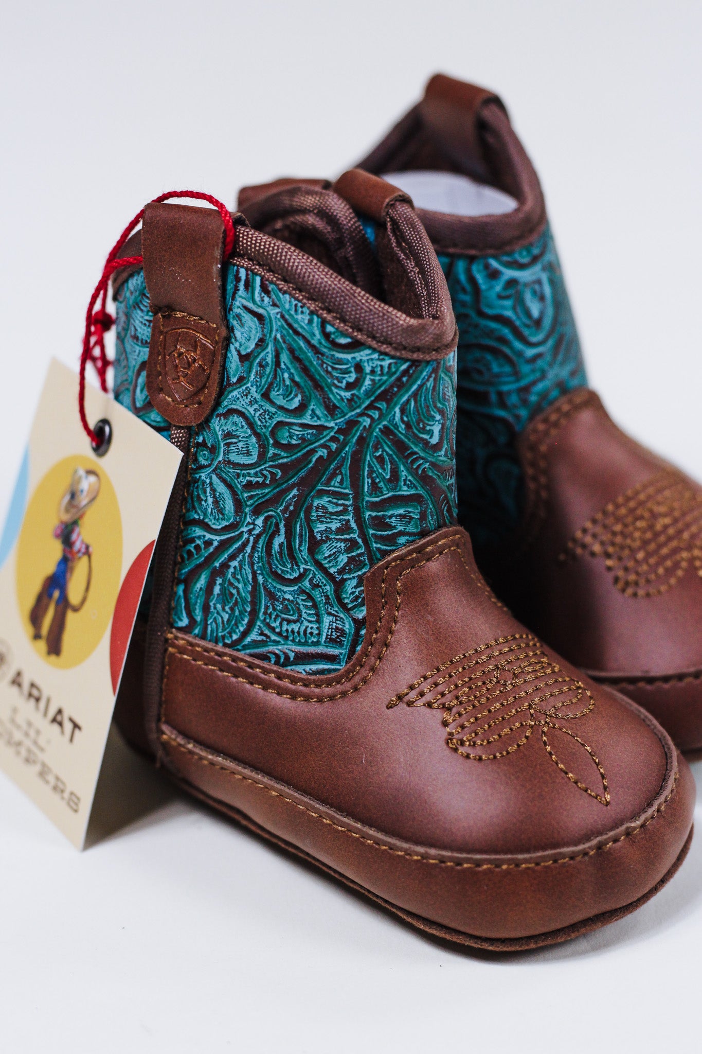 Ariat Round Up Style Lil’ Stompers Infant Boots Brown