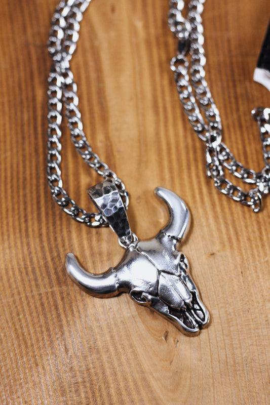 Twister 22" Bull Skull Head Necklace