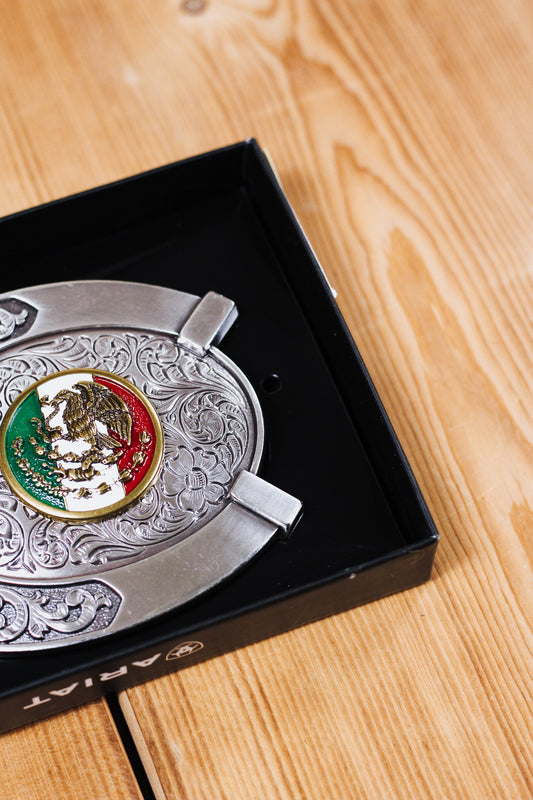 Ariat Horseshoe Mexico Flag Oval Buckle