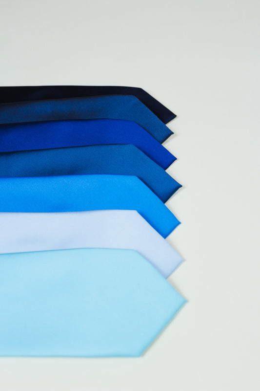 Blue Solid Tie