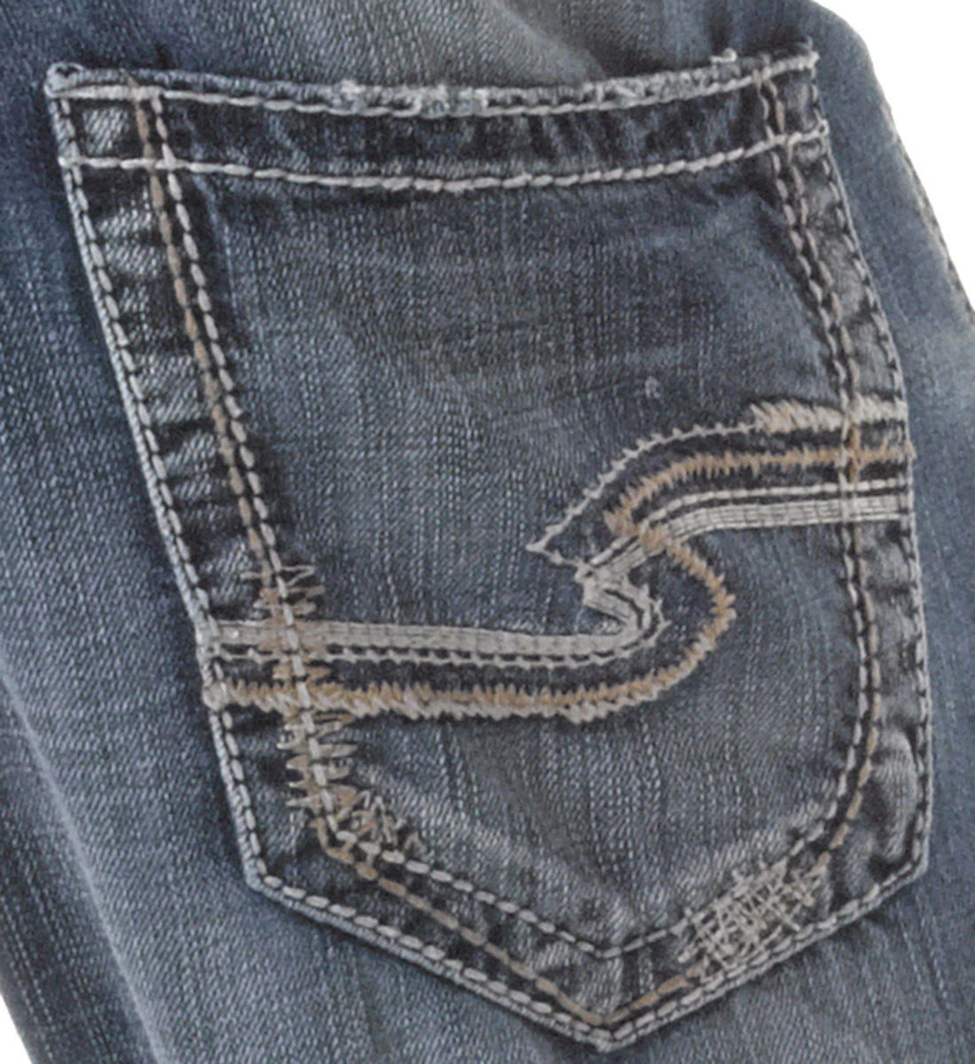 Men's Zac Relaxed Fit Straight Leg Silver Jeans