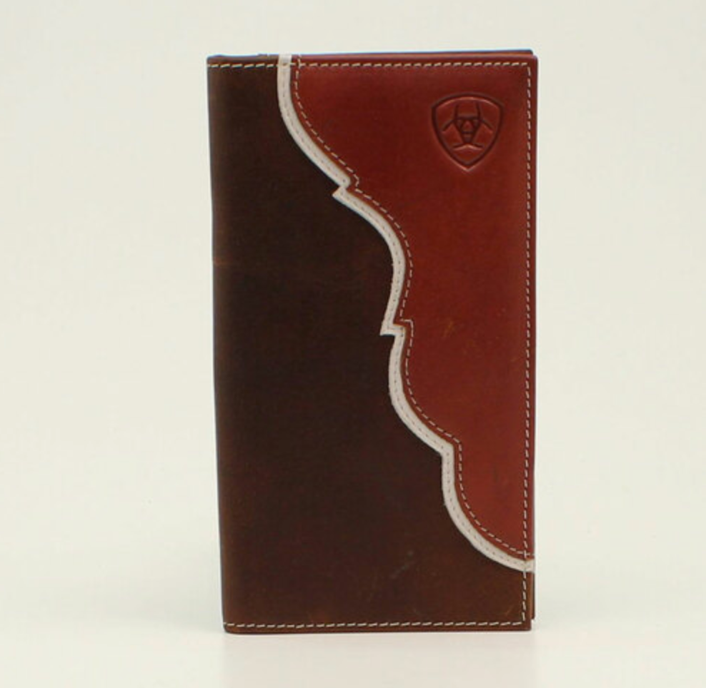 Ariat Brown Two Tone Rodeo Wallet/Checkbook Cover