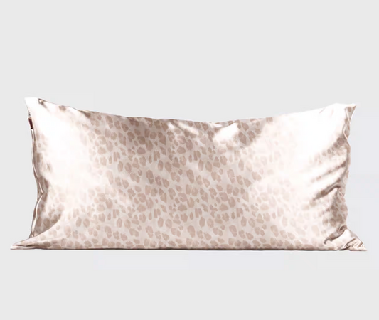 King Leopard Satin King Pillowcase By Kitsch