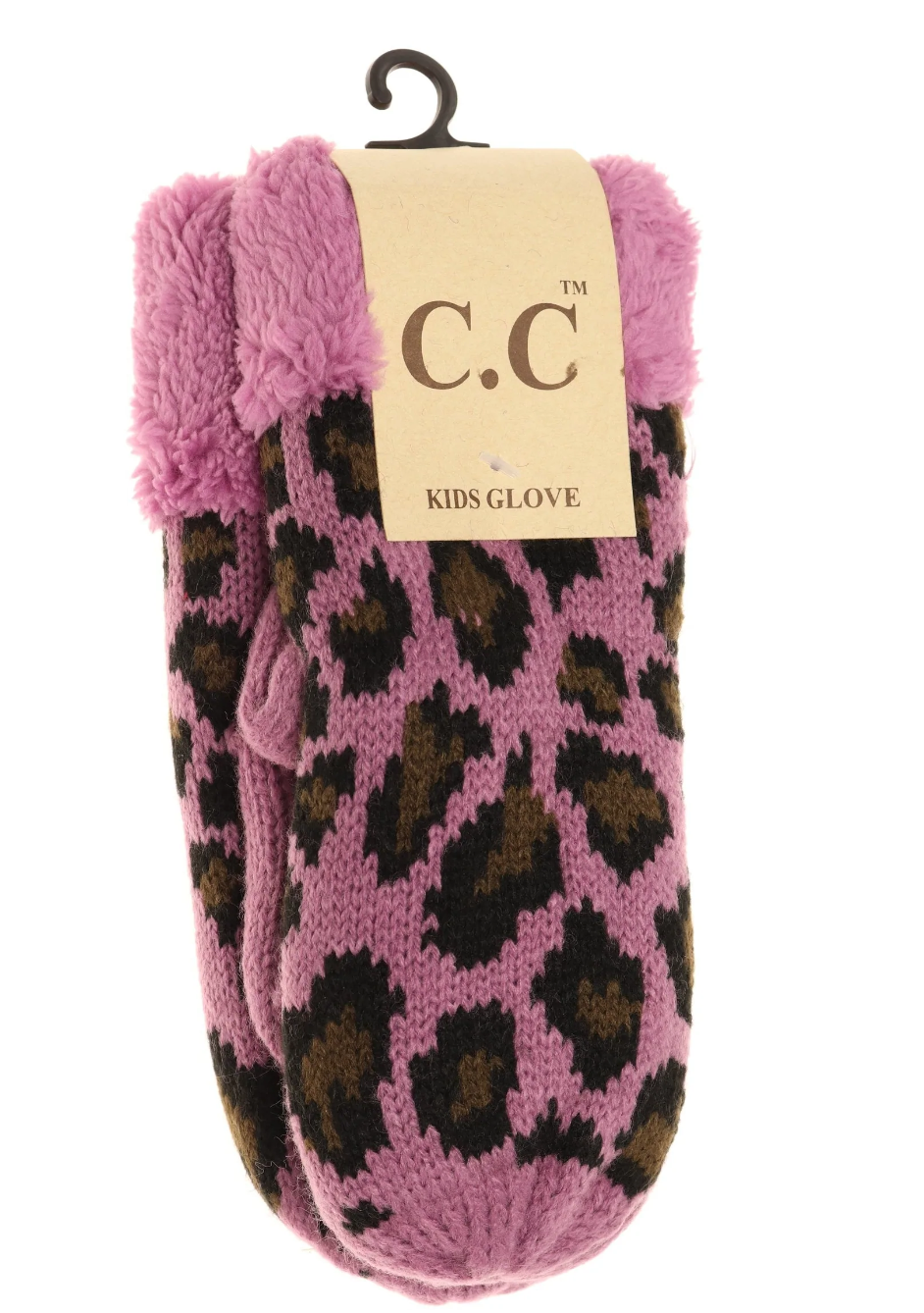 Kids Lavender Leopard CC Mittens