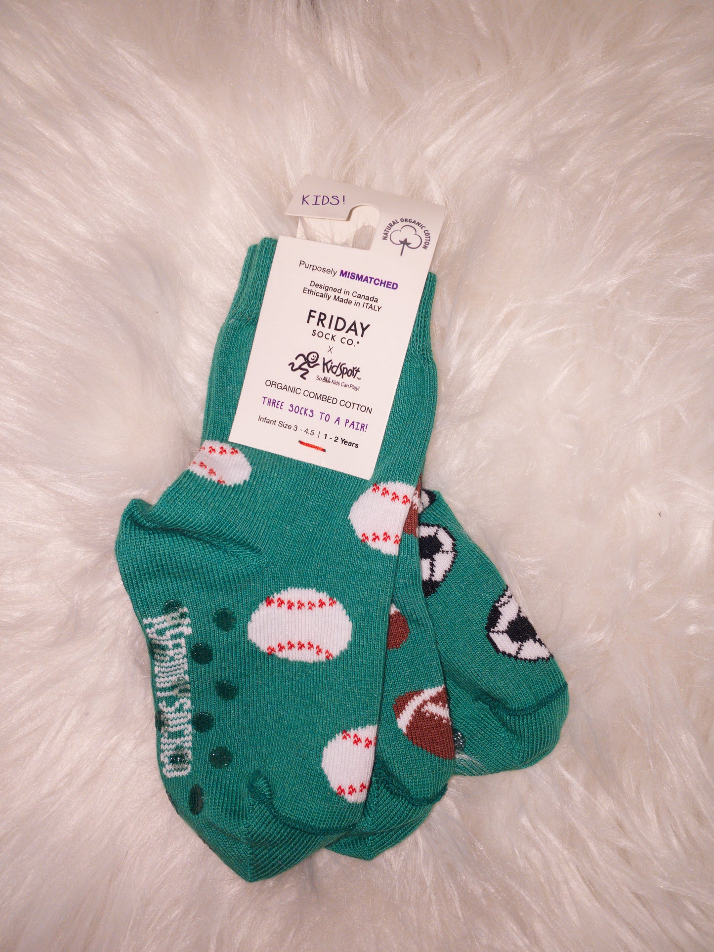 Kid's 3 Piece Soccer, Baseball, & Football KidSport Socks