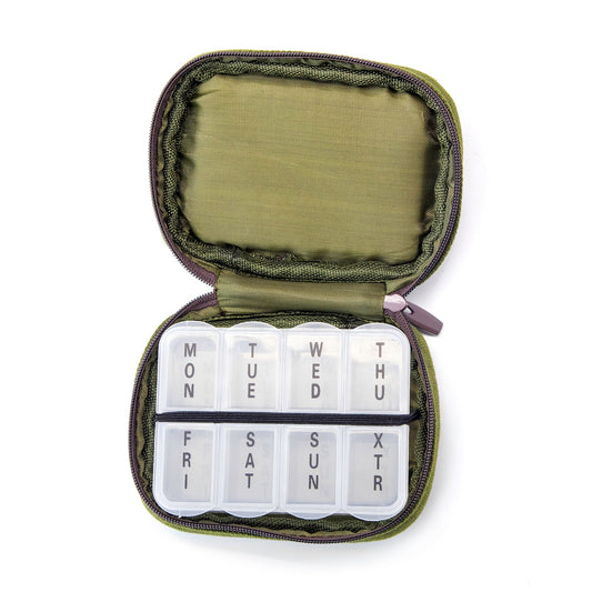 Wellness Keeper Zippered Pill & Vitamin Case Tan