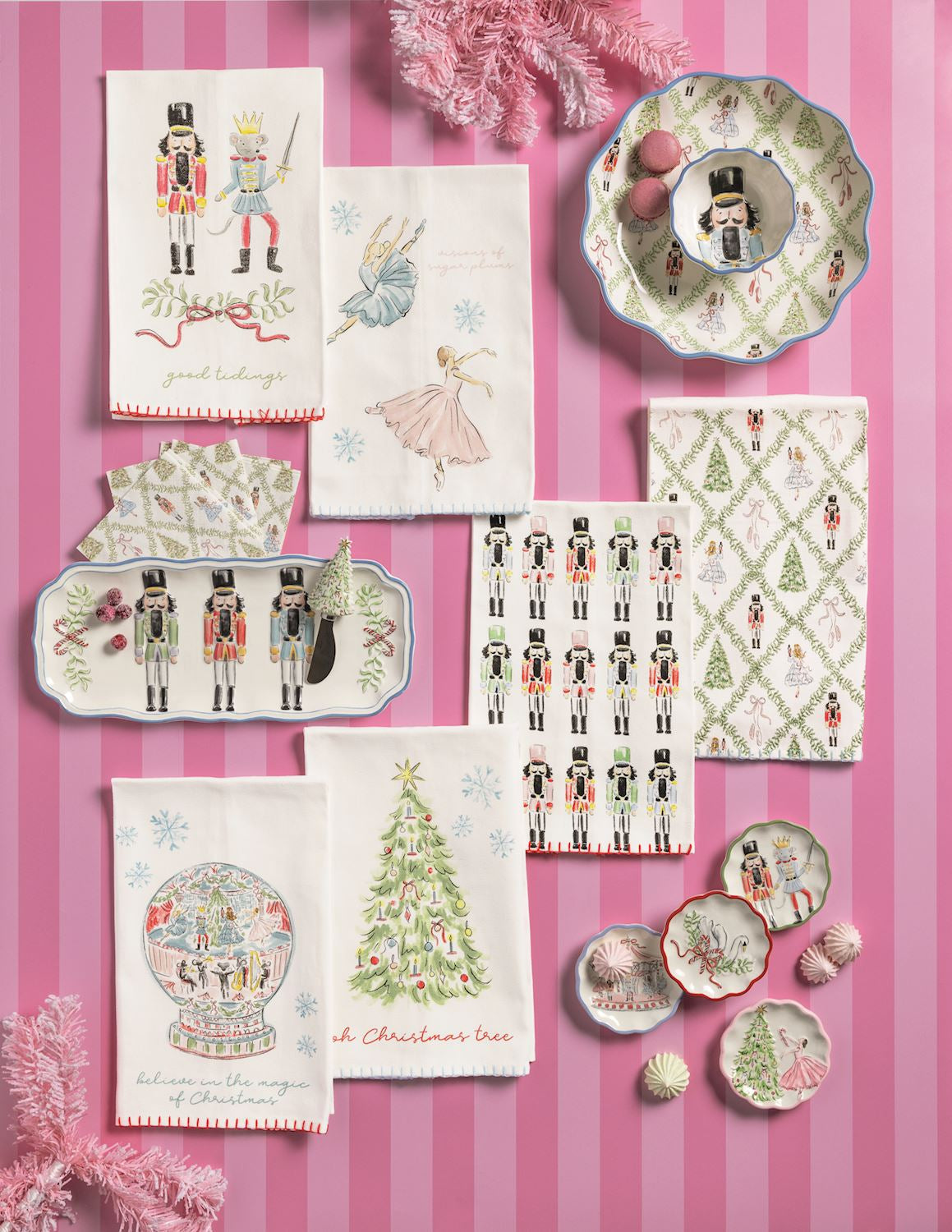 Mud Pie Nutcracker Embroidered Hand Towel
