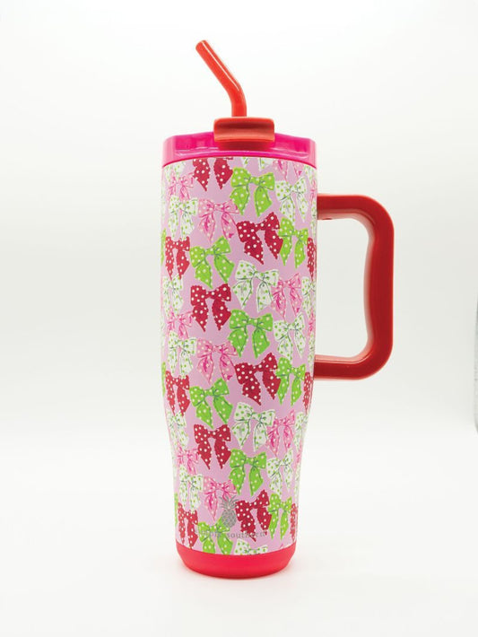 Red Holiday Bows 40oz Tumbler