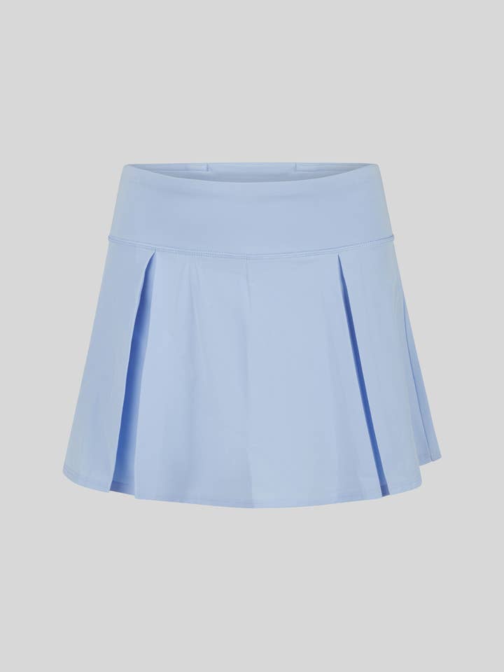 Girls Pleated Tennis Skort- Light Blue