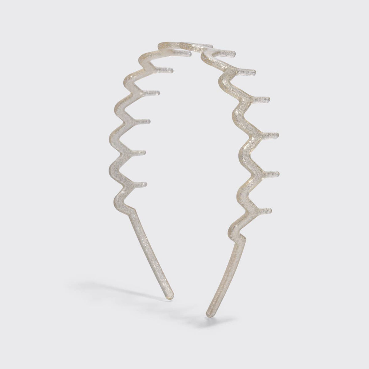 Recycled Plastic Zigzag Headbands 2pc Set - Gold and Silver