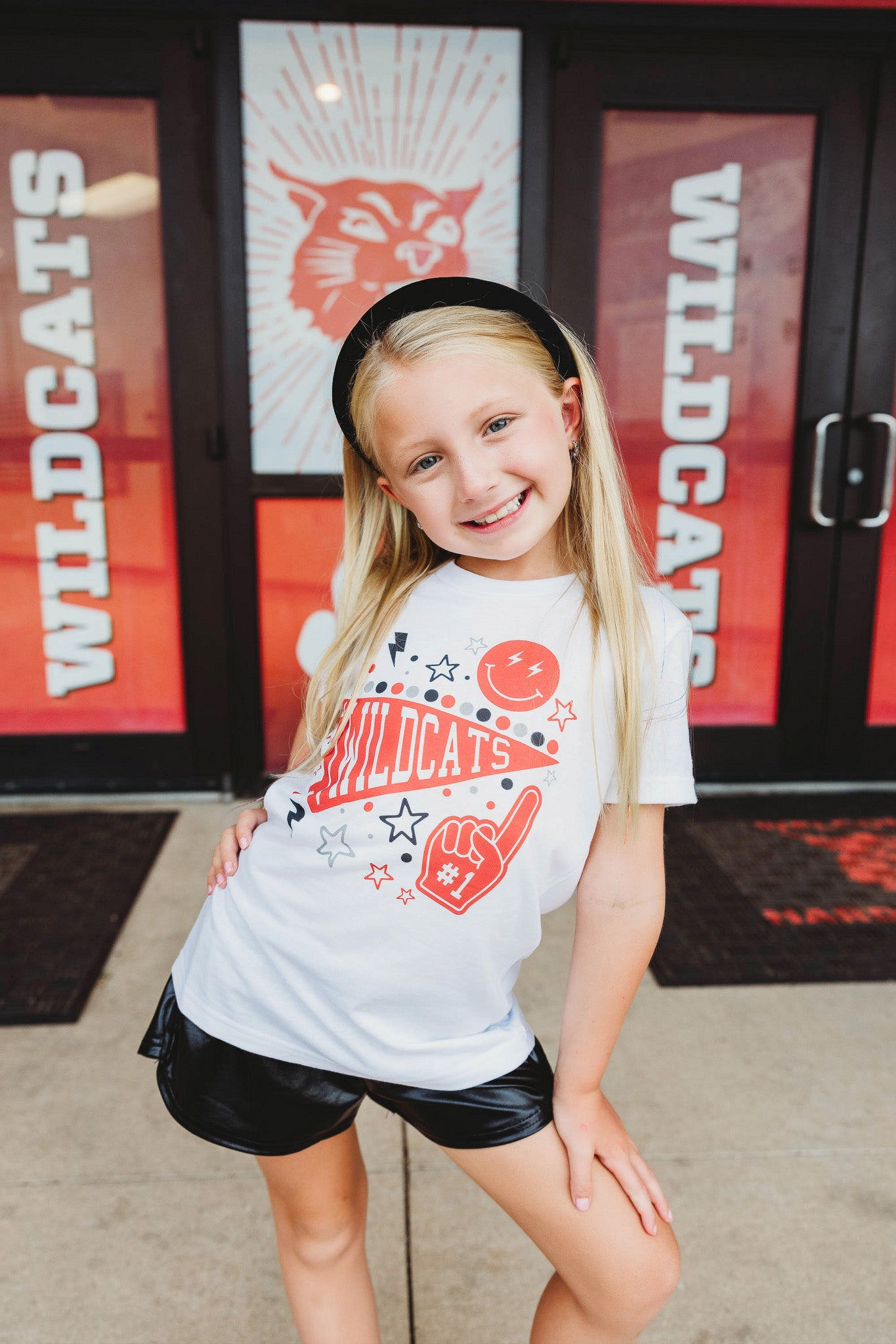 Toddler White Wildcats Graphic Tee