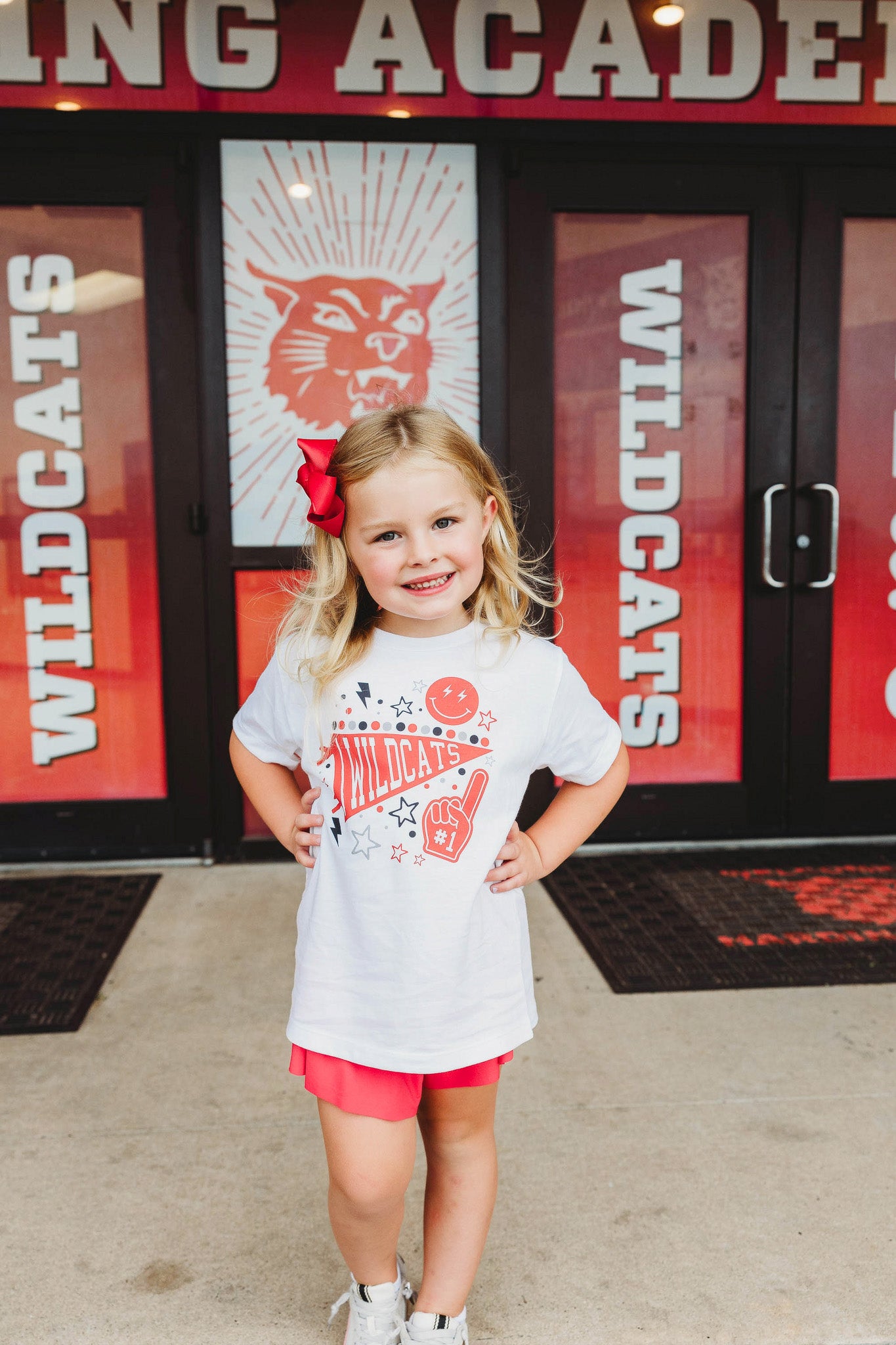 Toddler White Wildcats Graphic Tee