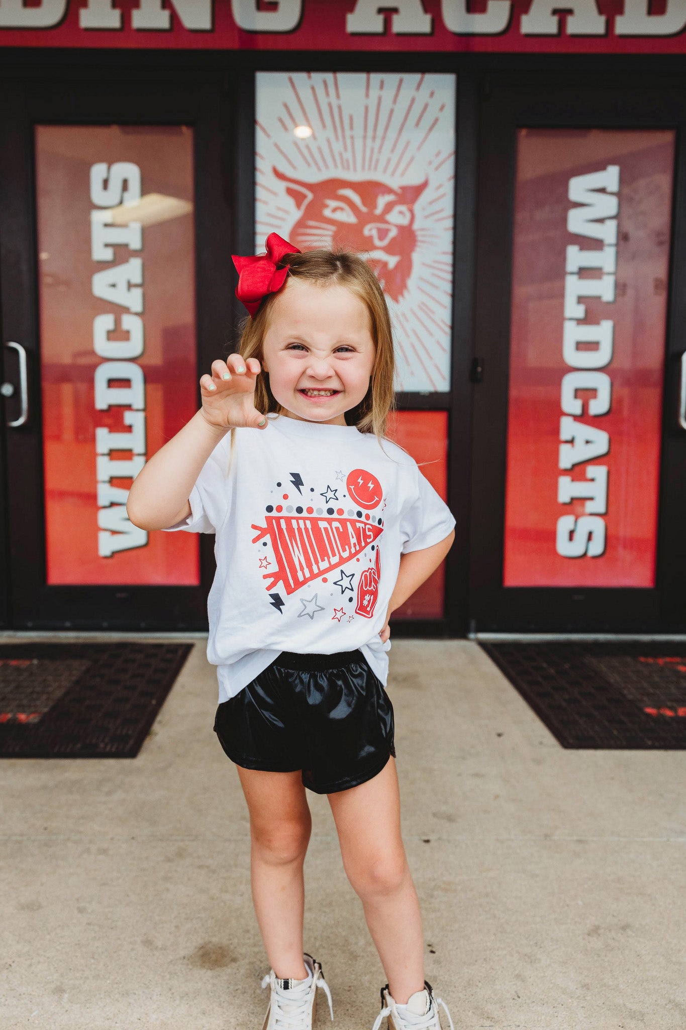 Toddler White Wildcats Graphic Tee