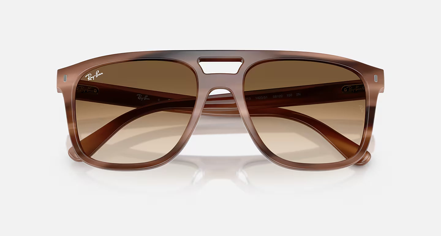 Ray-Ban Polished Havana With Clear Gradient Brown Lens Sunglasses