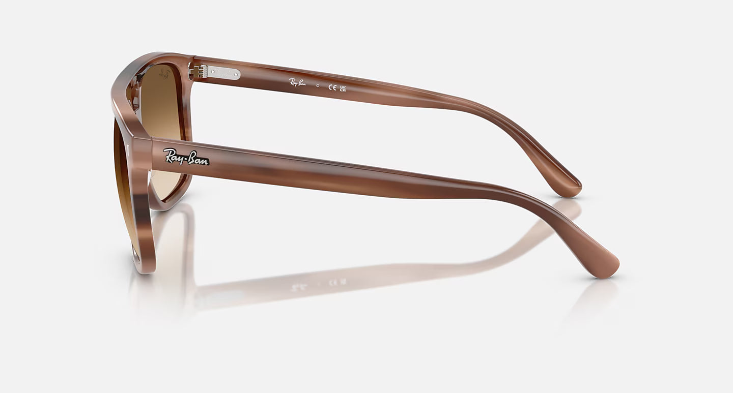Ray-Ban Polished Havana With Clear Gradient Brown Lens Sunglasses