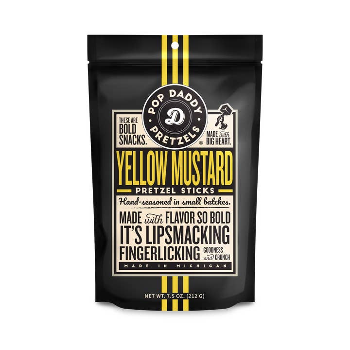 Pop Daddy – Yellow Mustard Seasoned Pretzels 7.5oz