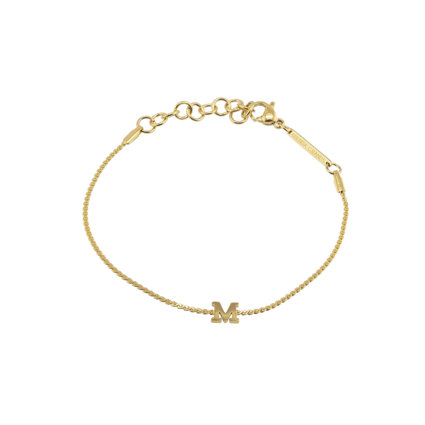 Gold Dainty Love Initial Bracelet - Waterproof