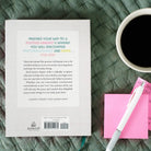 Praying Your Way to a Positive Mindset journal, back cover with pen and sticky notes