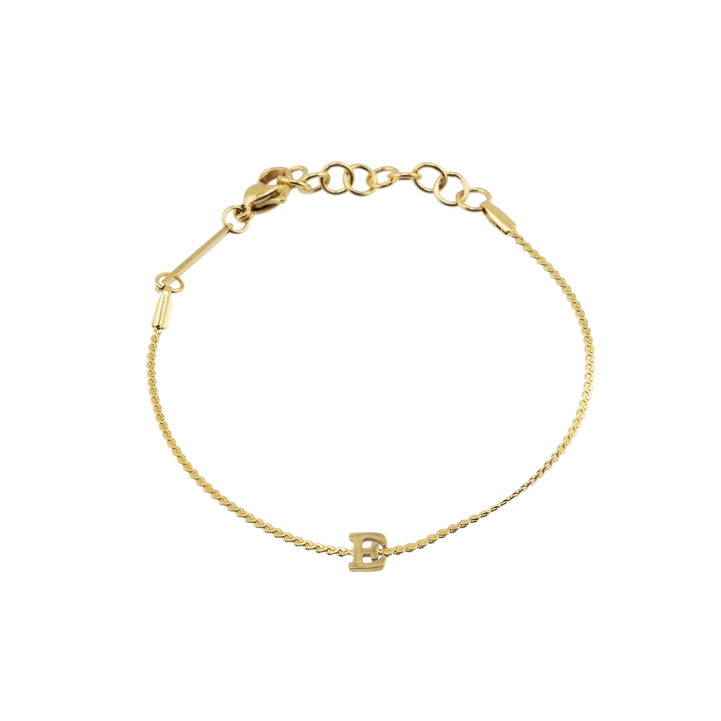 Gold Dainty Love Initial Bracelet - Waterproof