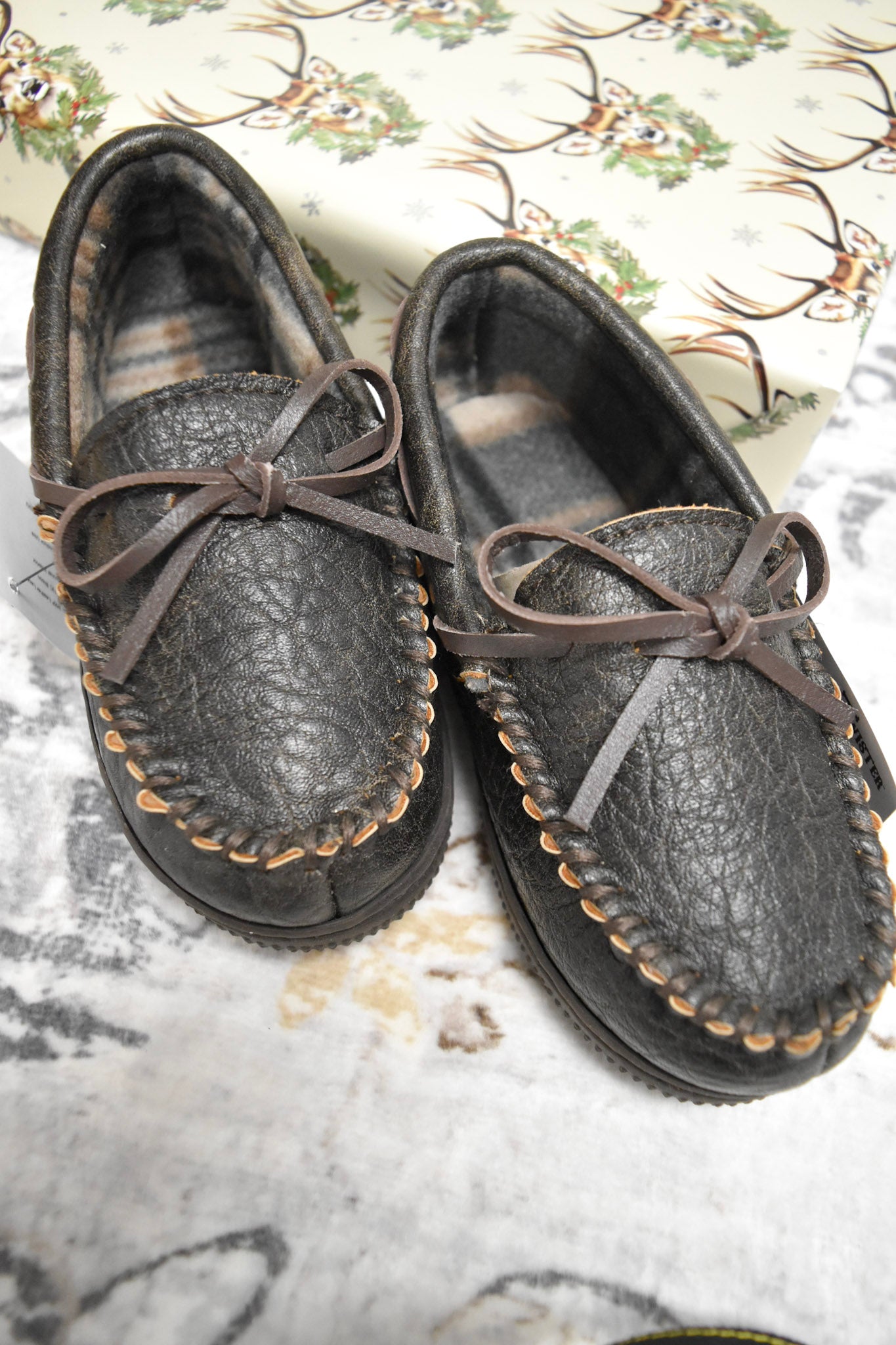 Twister Kids Jason Brown Moccasin Slipper