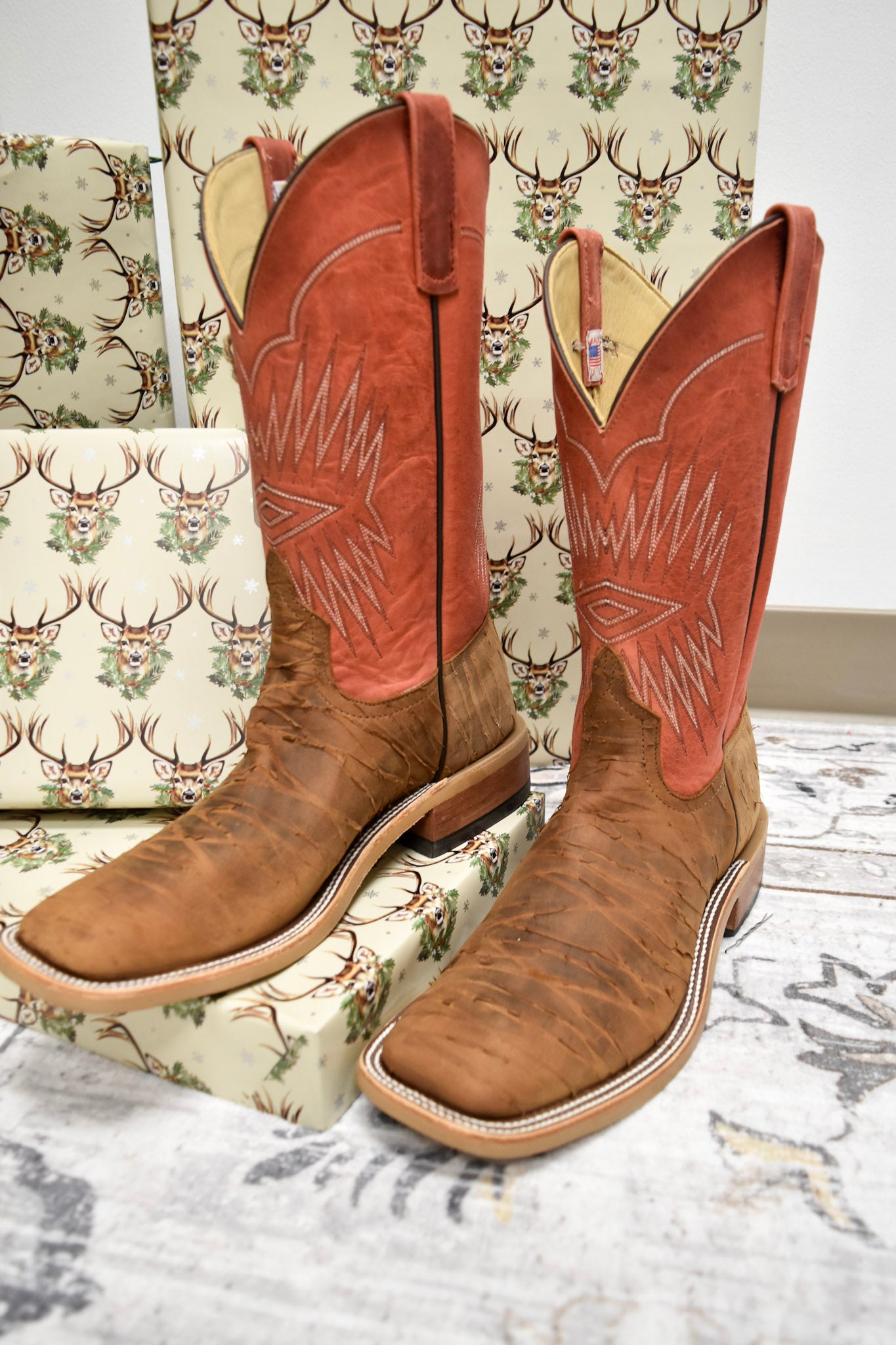 Anderson Bean Men's Distressed Cowhide Leather Dress Boot