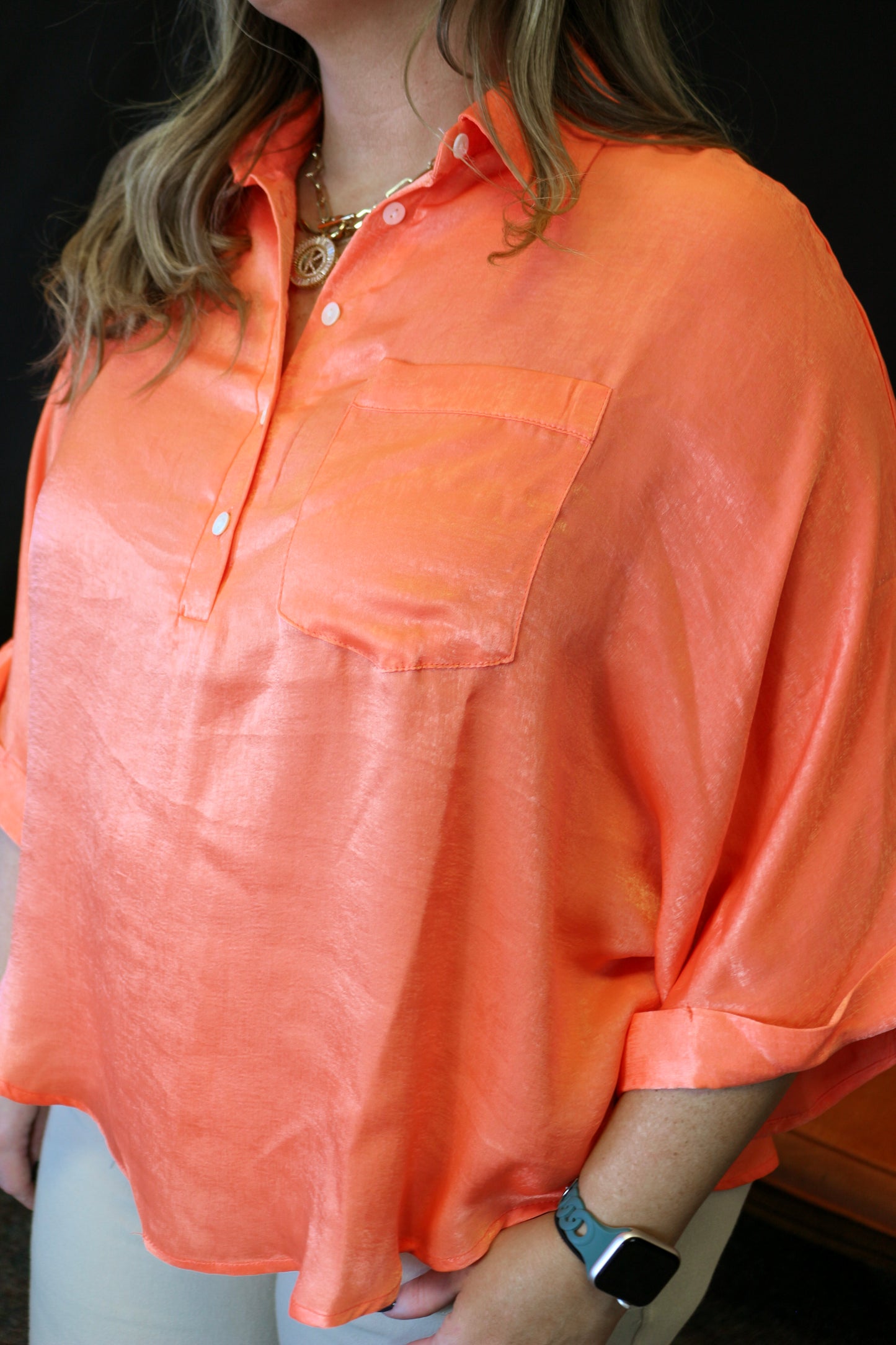 One Step Ahead Persimmon Blouse