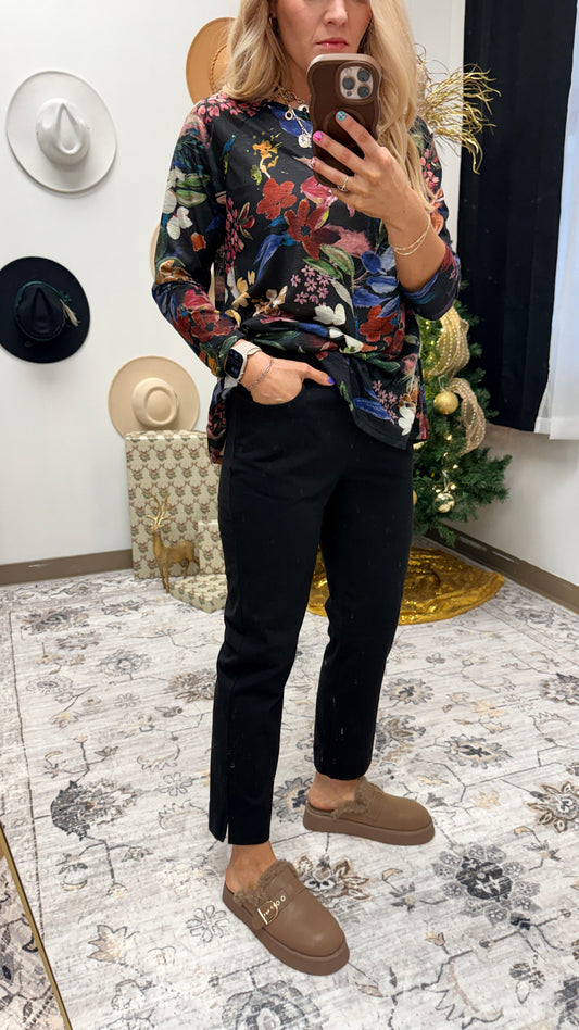 Jess & Jane Cotton Spandex Slim Pant - 2 Colors