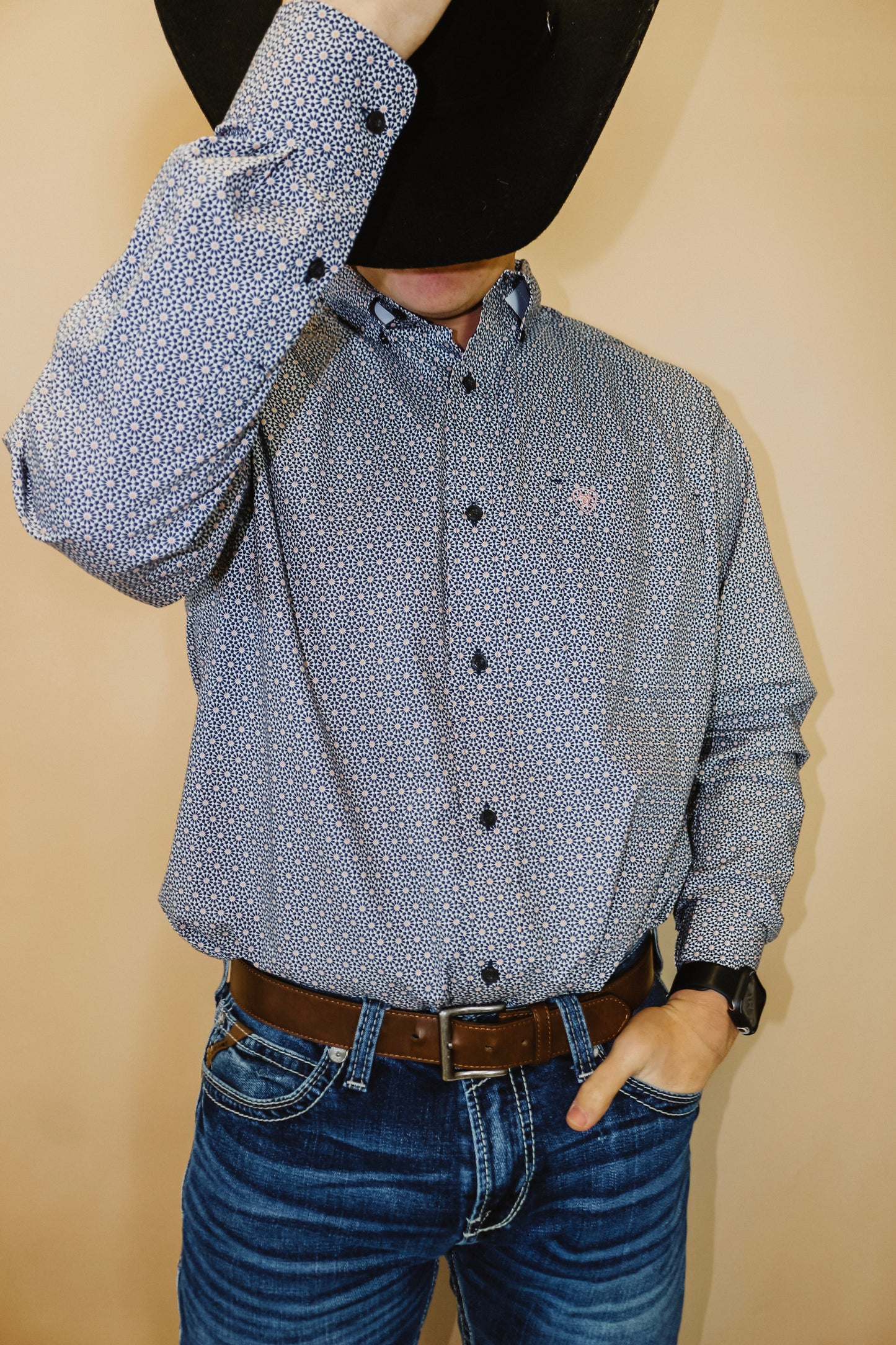 Men's Ariat Blue Tatum Classic Fit Shirt