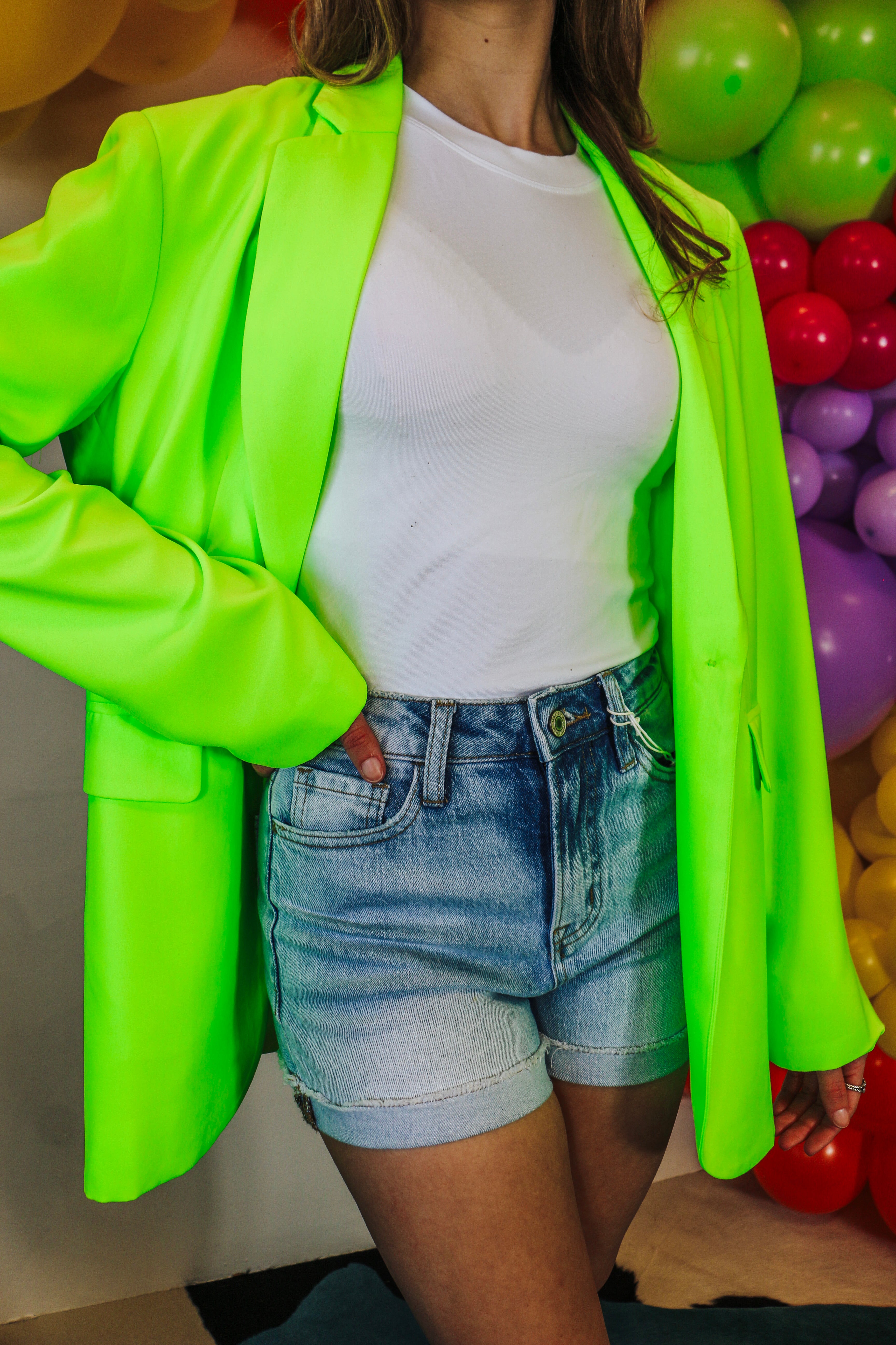 Neon sales blazer outfit