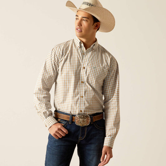 Ariat Men's Pro Series Eli Fitted Shirt- Turquoise